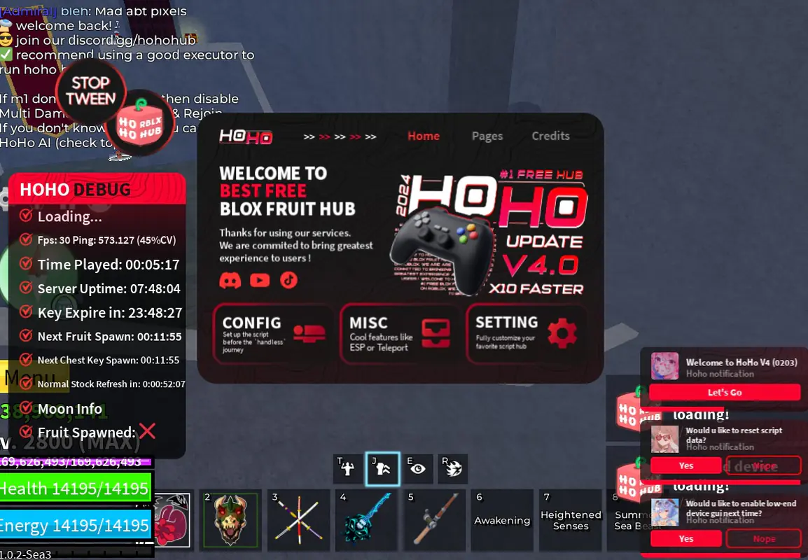 Hoho Hub ( Script ) — ROBLOX screenshot 1