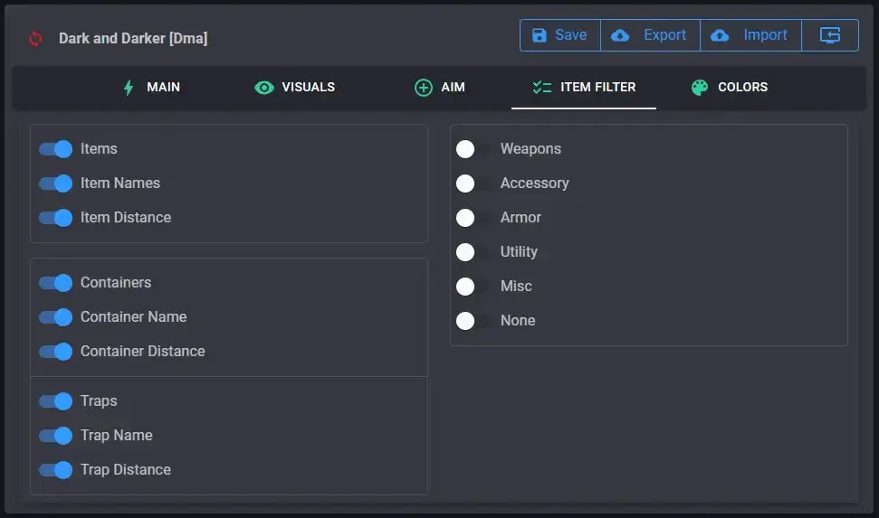 Clutch Dark And Darker DMA — DMA CHEATS screenshot 3