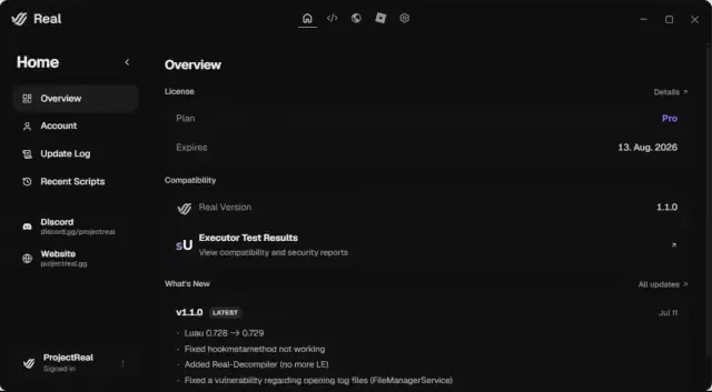 Real Executor — ROBLOX screenshot 1